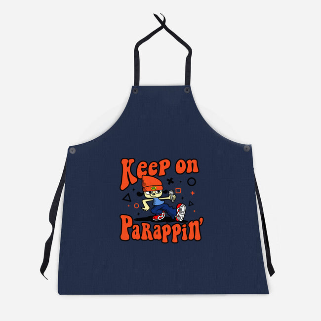 Keep On PaRappin-unisex kitchen apron-demonigote