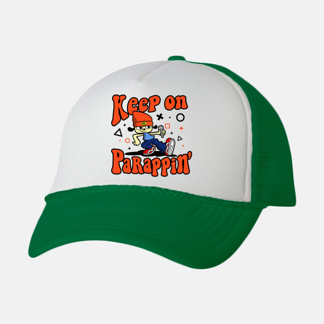 Keep On PaRappin-unisex trucker hat-demonigote