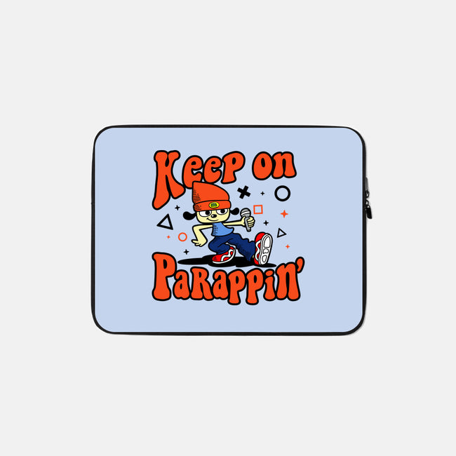 Keep On PaRappin-none zippered laptop sleeve-demonigote