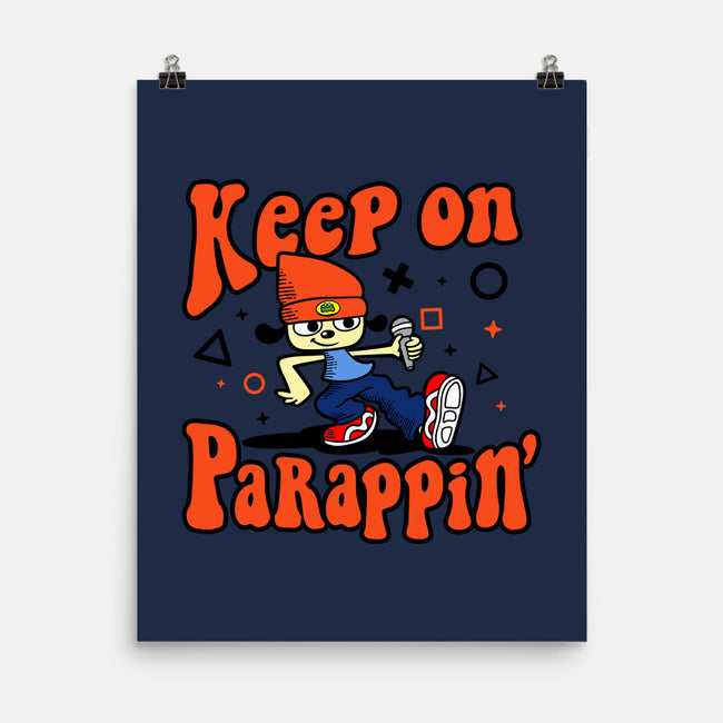 Keep On PaRappin-none matte poster-demonigote