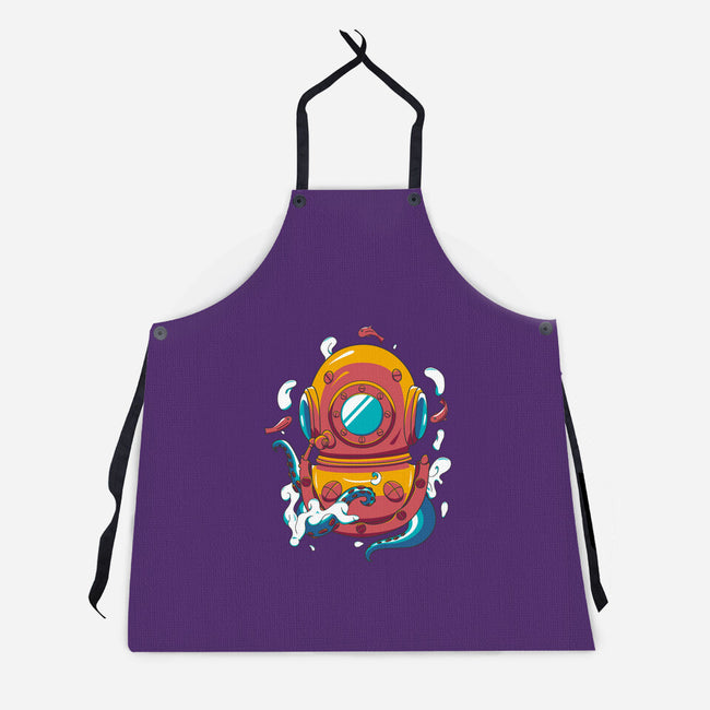 Diving Octopus-unisex kitchen apron-Astoumix