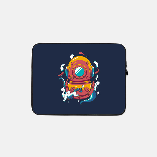Diving Octopus-none zippered laptop sleeve-Astoumix