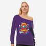 Diving Octopus-womens off shoulder sweatshirt-Astoumix