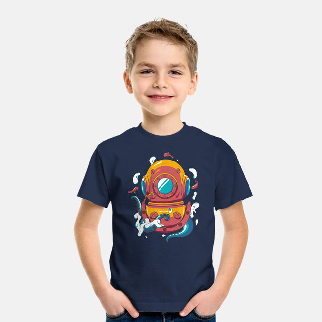 Diving Octopus-youth basic tee-Astoumix