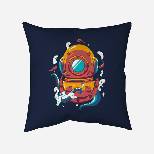 Diving Octopus-none removable cover w insert throw pillow-Astoumix