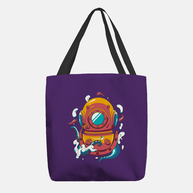 Diving Octopus-none basic tote-Astoumix