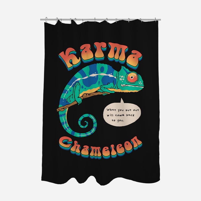 Cultured Chameleon-none polyester shower curtain-vp021