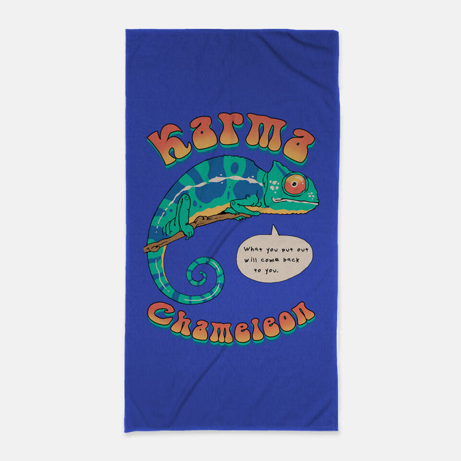 Cultured Chameleon-none beach towel-vp021