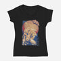 Interstellar Bounty Hunter-womens v-neck tee-Kakafuty
