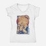Interstellar Bounty Hunter-womens v-neck tee-Kakafuty