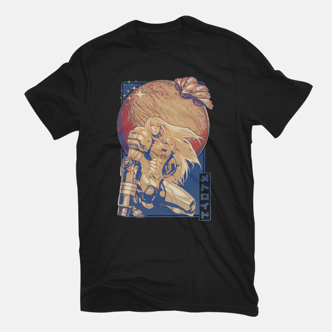 Interstellar Bounty Hunter-womens fitted tee-Kakafuty