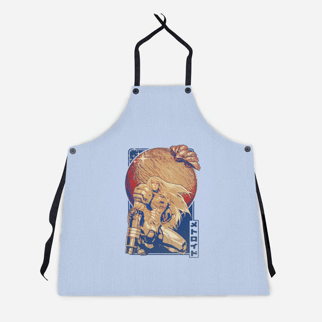 Interstellar Bounty Hunter-unisex kitchen apron-Kakafuty