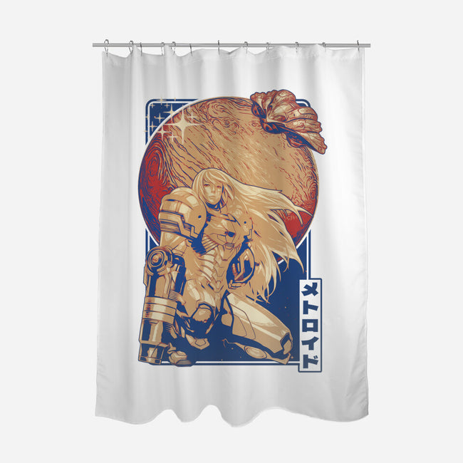 Interstellar Bounty Hunter-none polyester shower curtain-Kakafuty