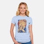 Interstellar Bounty Hunter-womens fitted tee-Kakafuty