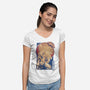 Interstellar Bounty Hunter-womens v-neck tee-Kakafuty