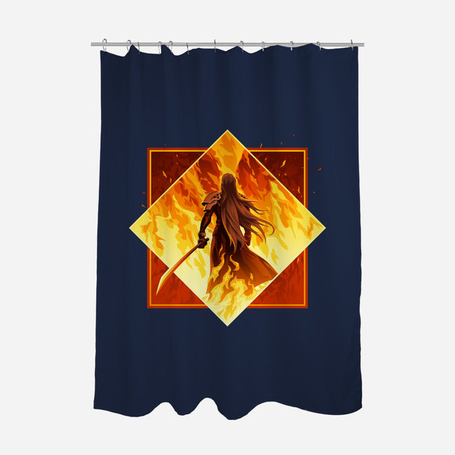 Winged Angel-none polyester shower curtain-PencilMonkey