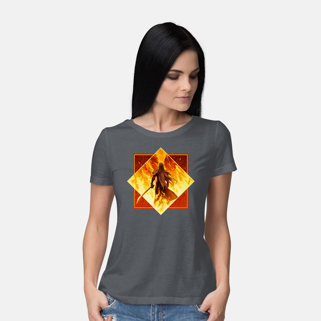 Winged Angel-womens basic tee-PencilMonkey