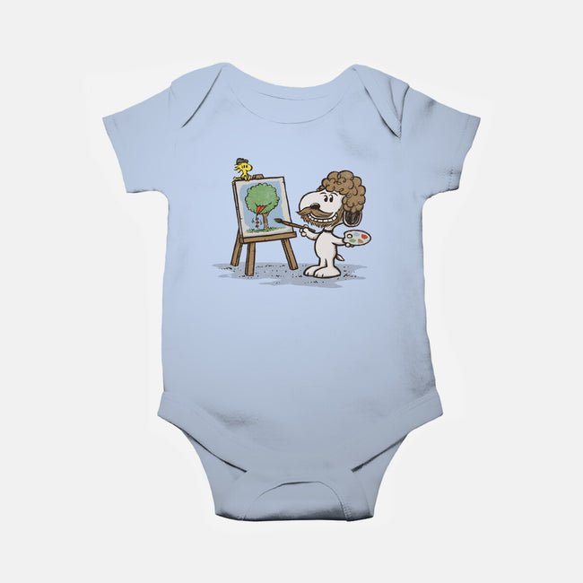 Dog Ross-baby basic onesie-kg07