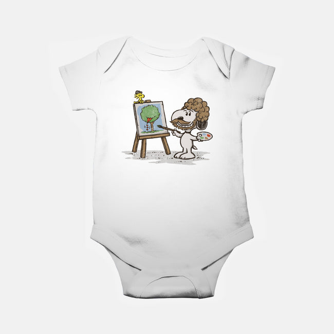 Dog Ross-baby basic onesie-kg07