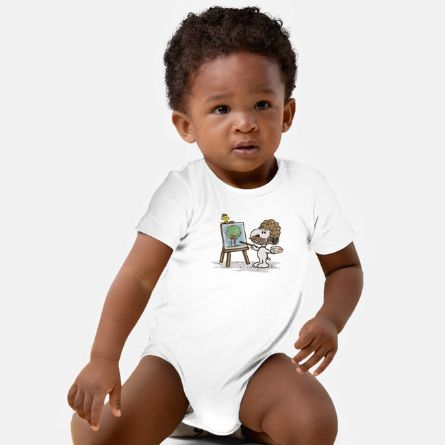 Dog Ross-baby basic onesie-kg07