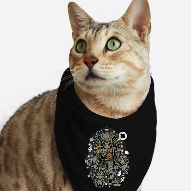 Team Predator-cat bandana pet collar-ElMattew