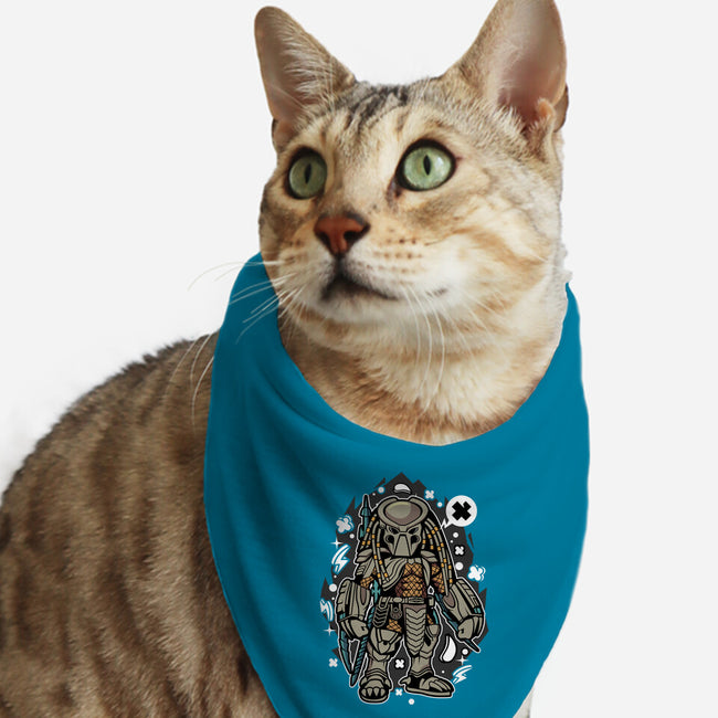 Team Predator-cat bandana pet collar-ElMattew