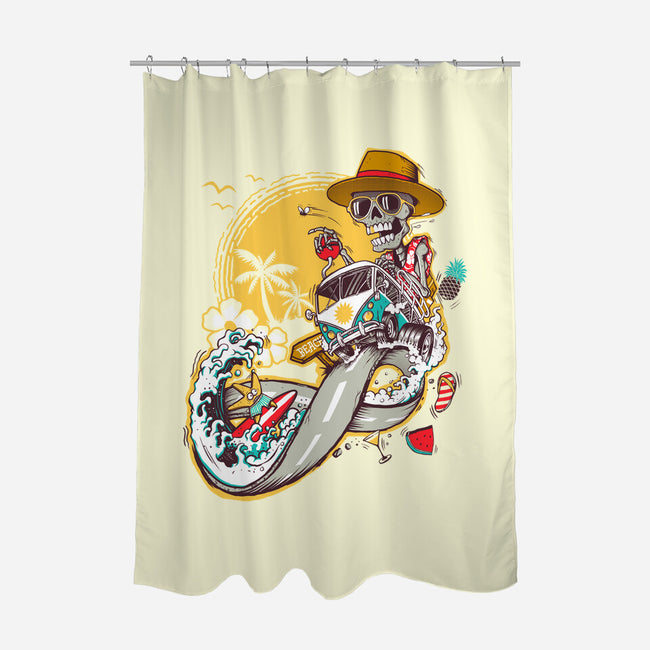 Endless Trip-none polyester shower curtain-silentOp