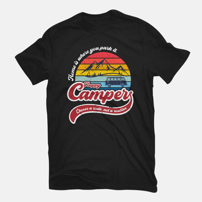 Happy Camper-youth basic tee-DrMonekers