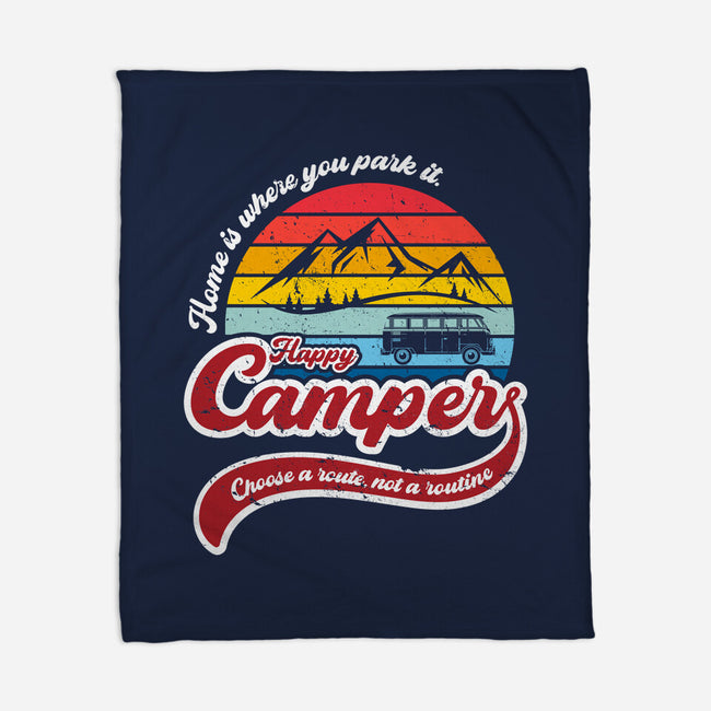 Happy Camper-none fleece blanket-DrMonekers