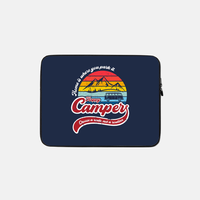 Happy Camper-none zippered laptop sleeve-DrMonekers