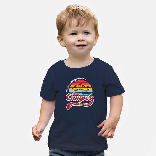 Happy Camper-baby basic tee-DrMonekers