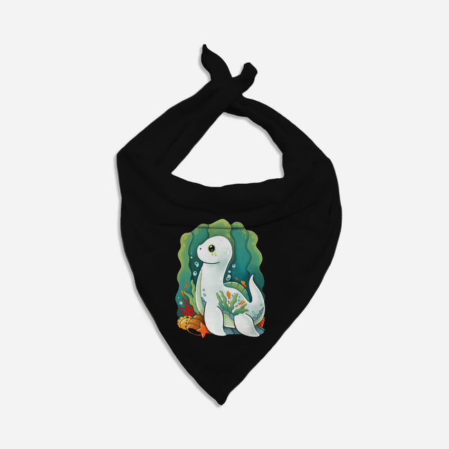 Plesiosaurus-dog bandana pet collar-Vallina84