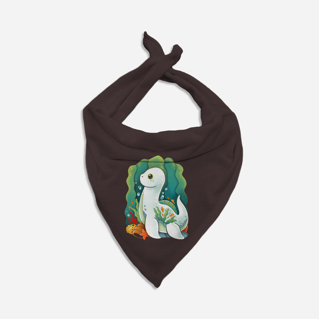 Plesiosaurus-dog bandana pet collar-Vallina84