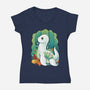 Plesiosaurus-womens v-neck tee-Vallina84