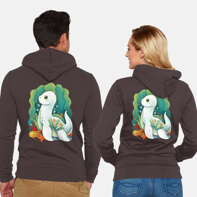 Plesiosaurus-unisex zip-up sweatshirt-Vallina84