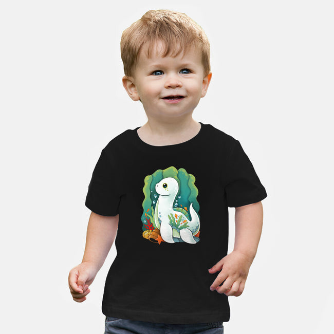 Plesiosaurus-baby basic tee-Vallina84