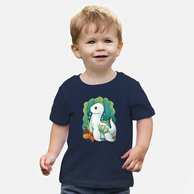 Plesiosaurus-baby basic tee-Vallina84