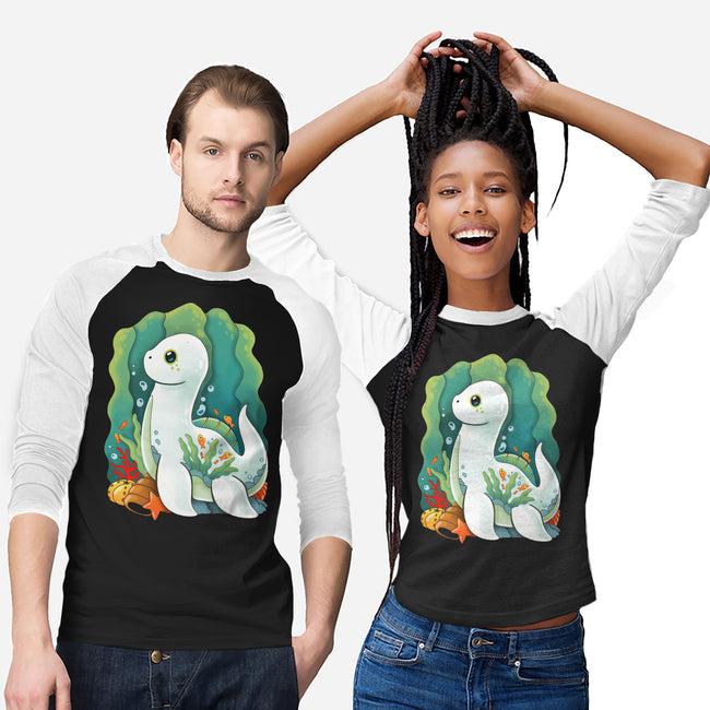 Plesiosaurus-unisex baseball tee-Vallina84