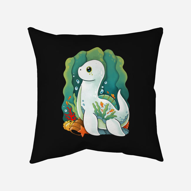 Plesiosaurus-none removable cover w insert throw pillow-Vallina84