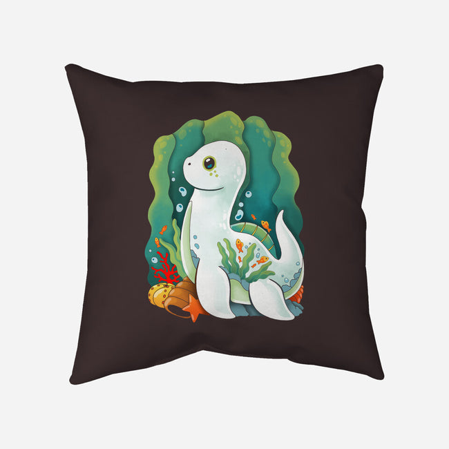 Plesiosaurus-none removable cover w insert throw pillow-Vallina84