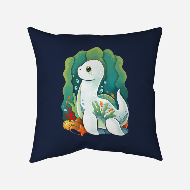 Plesiosaurus-none removable cover w insert throw pillow-Vallina84