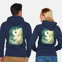 Triceratop-unisex zip-up sweatshirt-Vallina84