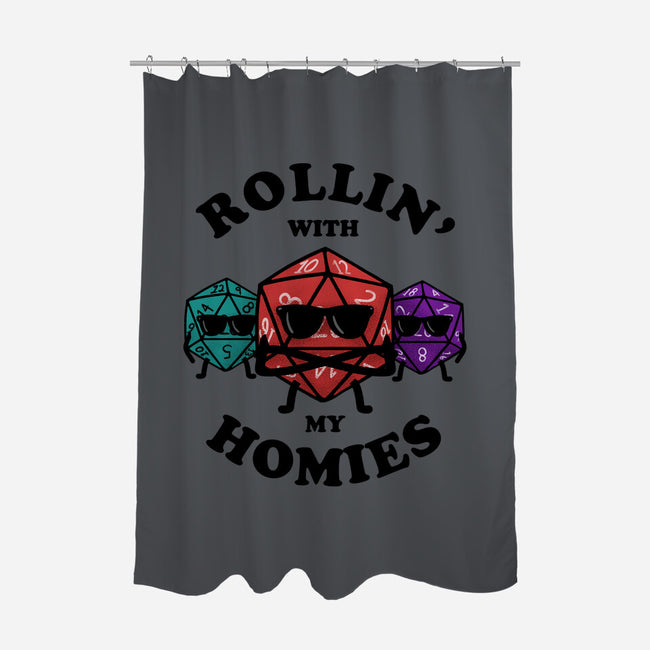 Rollin’-none polyester shower curtain-zachterrelldraws
