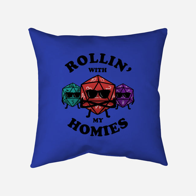 Rollin’-none removable cover throw pillow-zachterrelldraws