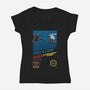 Witcher NES Blackbox-womens v-neck tee-Crown&Thistle