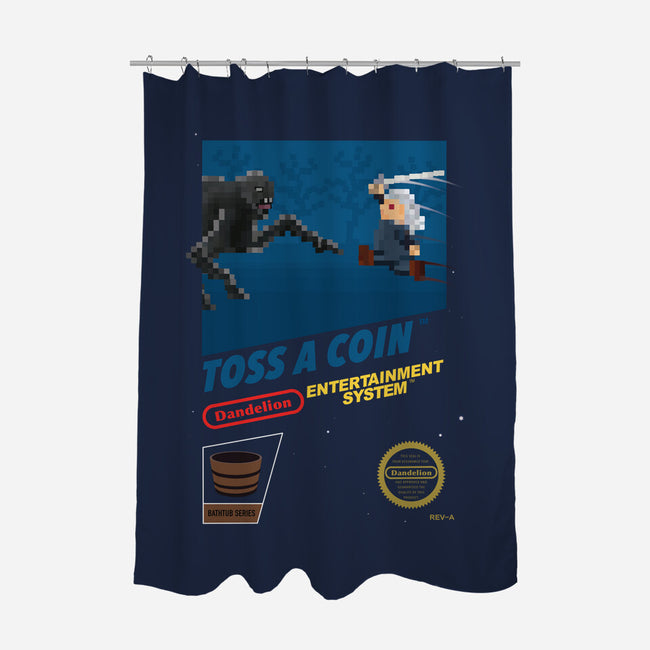 Witcher NES Blackbox-none polyester shower curtain-Crown&Thistle