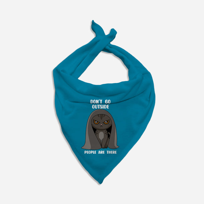 Don't Go Outside-cat bandana pet collar-rocketman_art