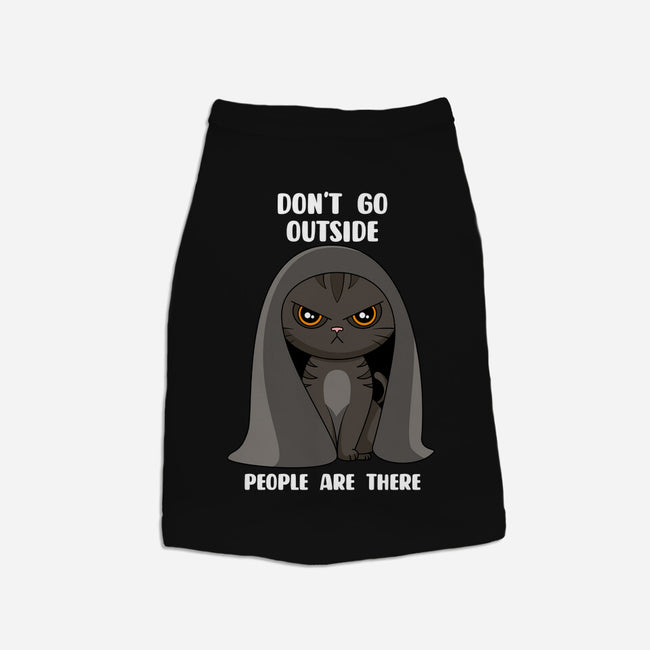 Don't Go Outside-cat basic pet tank-rocketman_art