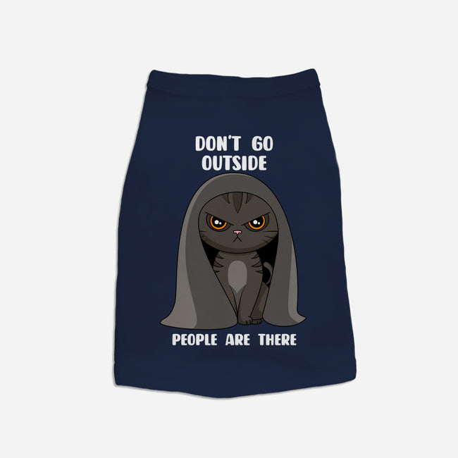Don't Go Outside-cat basic pet tank-rocketman_art