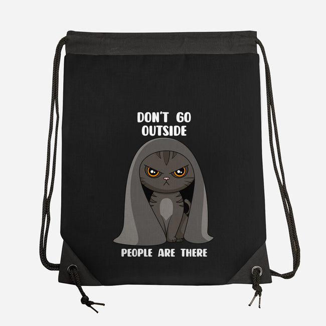 Don't Go Outside-none drawstring bag-rocketman_art